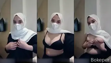 Hijab Camilla Remas Toket Gede Sampe Memek Basah