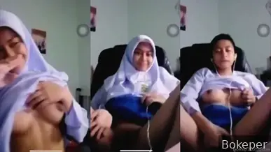 Siswi SMA Hijab VCS Colmek Sampe Memek Muncrat